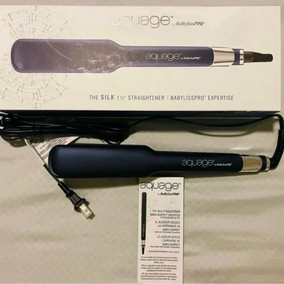 Hair Aquage By Babyliss Pro Silk Flat Ironstraighter 112 New